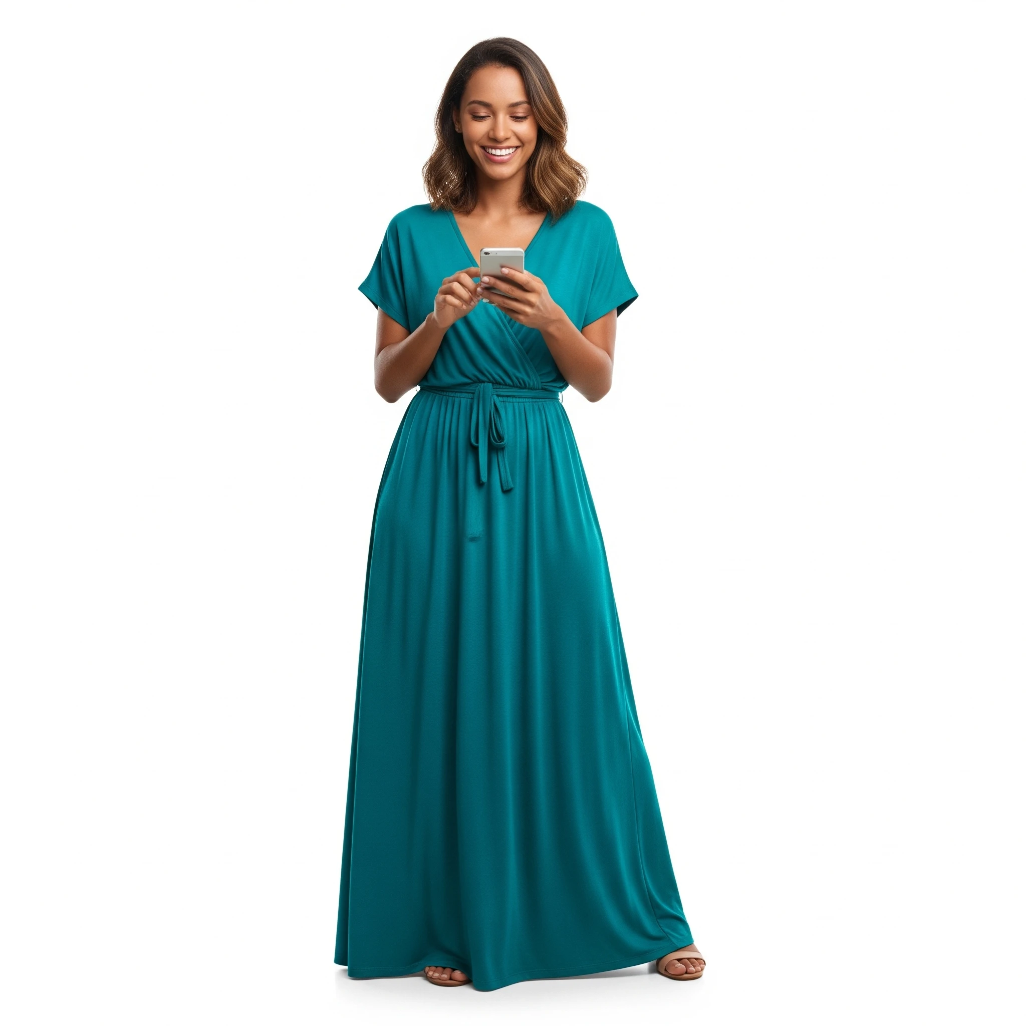 Mulher usando smartphone